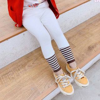 Quần legging ống phối sọc lạ mắt
