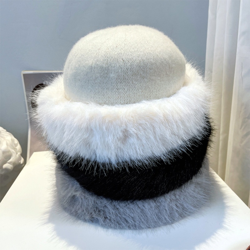 Mũ bucket vải len phong cách Nga thời trang