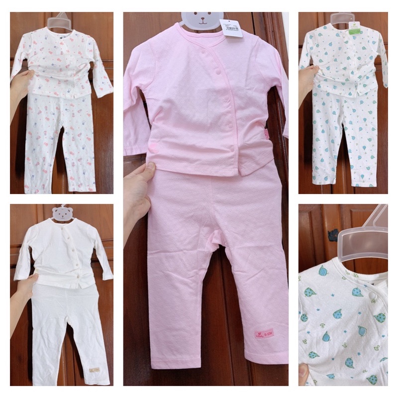 Bộ dài tay vải thở điều hoà Lullaby bé trai/bé gái (xả hàng)