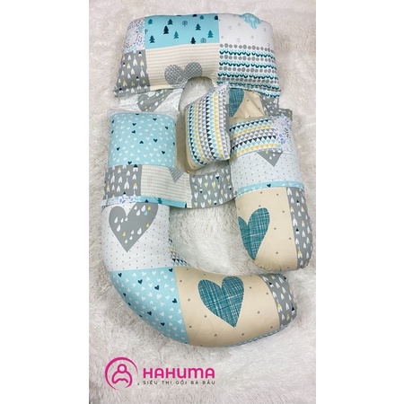 Gối ôm bà bầu chữ G Hahuma, Gối ôm hạt đậu đa năng cho bà bầu