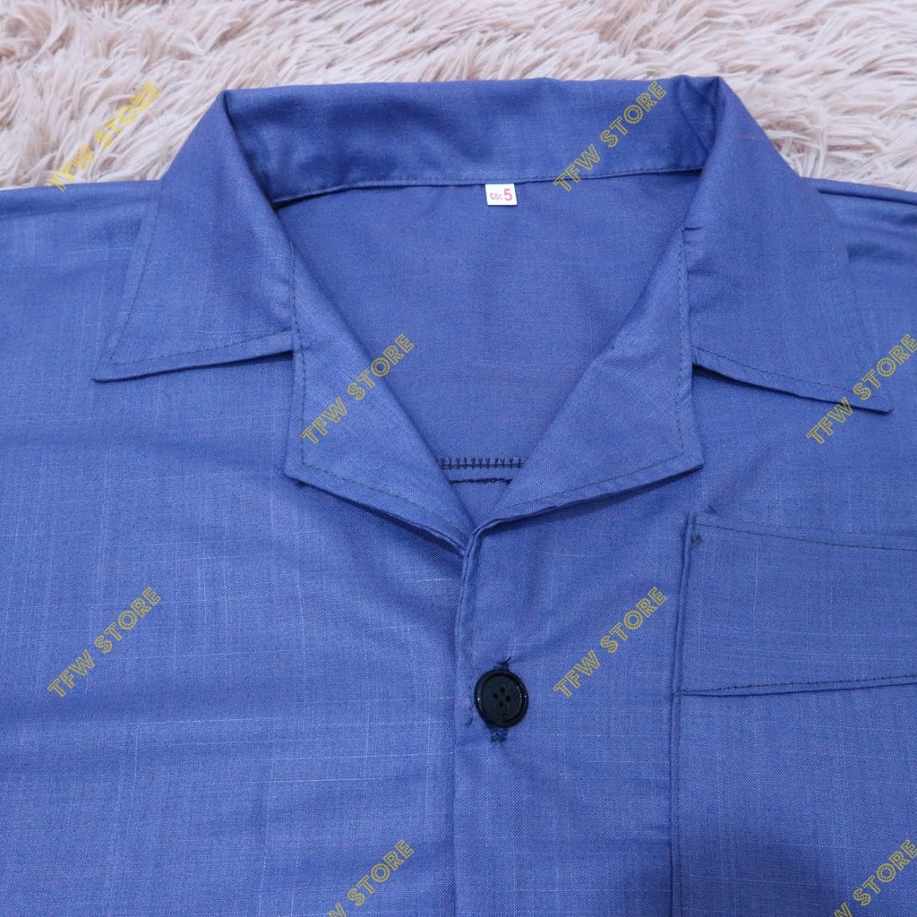 Bộ pijama trung niên trơn vải kate xước sang trọng , quần áo mặc nhà, bộ ngủ cho ông, cho bố -HàngVN