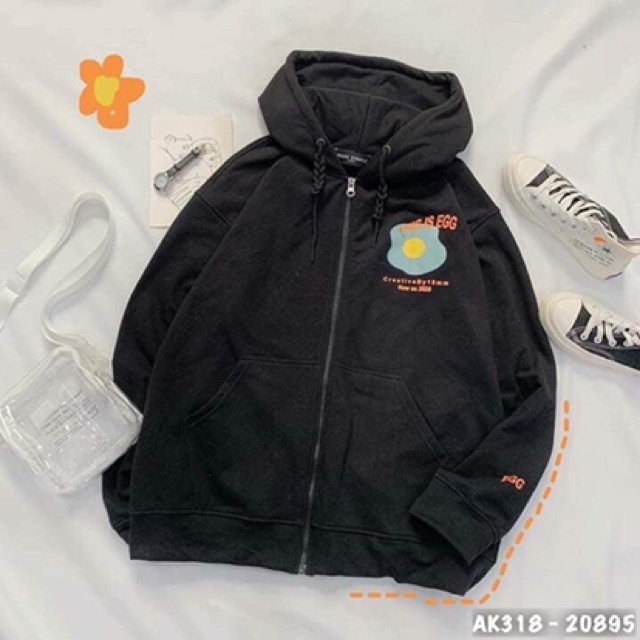 Áo Khoác Nỉ Nam Nữ Form Rộng Siêu Hot Chất Nỉ Dày Dặn Siêu Đẹp Áo Khoác Jackets Thun Unisex TRỨNG CHIÊN - AK3318 | BigBuy360 - bigbuy360.vn