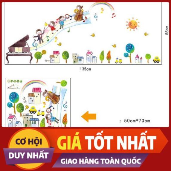 [HANG UY TÍN - GIÁ RẺ] Decal trang trí Đàn Ca cùng các bé A.H