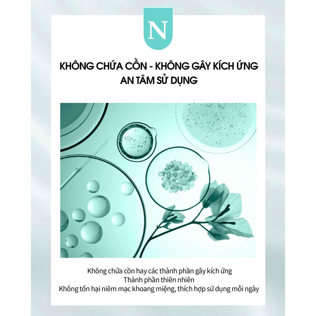 Hộp Nước Súc Miệng Kháng Khuẩn Trắng Răng Anriea (20 gói /hộp) - TẶNG 1 miếng dán trắng răng