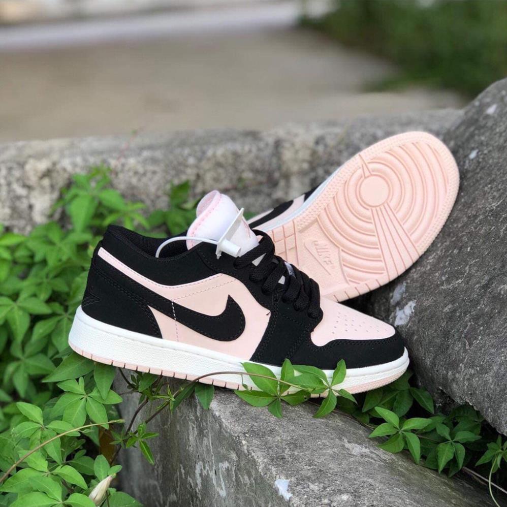 Giày 𝐉𝐨𝐫𝐝𝐚𝐧 1 hồng đen nữ, Giày thể thao JD 1 cổ thấp Black Guava Ice hồng đen bản đẹp full box bill | BigBuy360 - bigbuy360.vn
