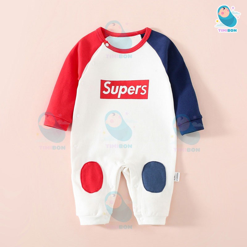 Quần Áo Trẻ Em Sơ Sinh Bộ Đồ Liền Thân Dài Tay Chất Cotton Body Cho Bé Trai Bé Gái [BDD16]