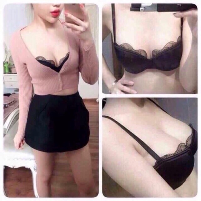 Bộ đồ lót B026 satin W268 mút mỏng có gọng