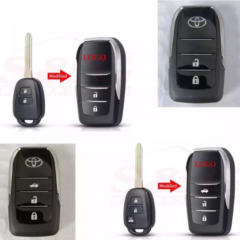 Vỏ chìa khoá TOYOTA 2 , 3 nút ĐỘ BẤM GẬP  xe Innova, Fortuner, Vios, Yaris, Corolla, Altis, Camry...