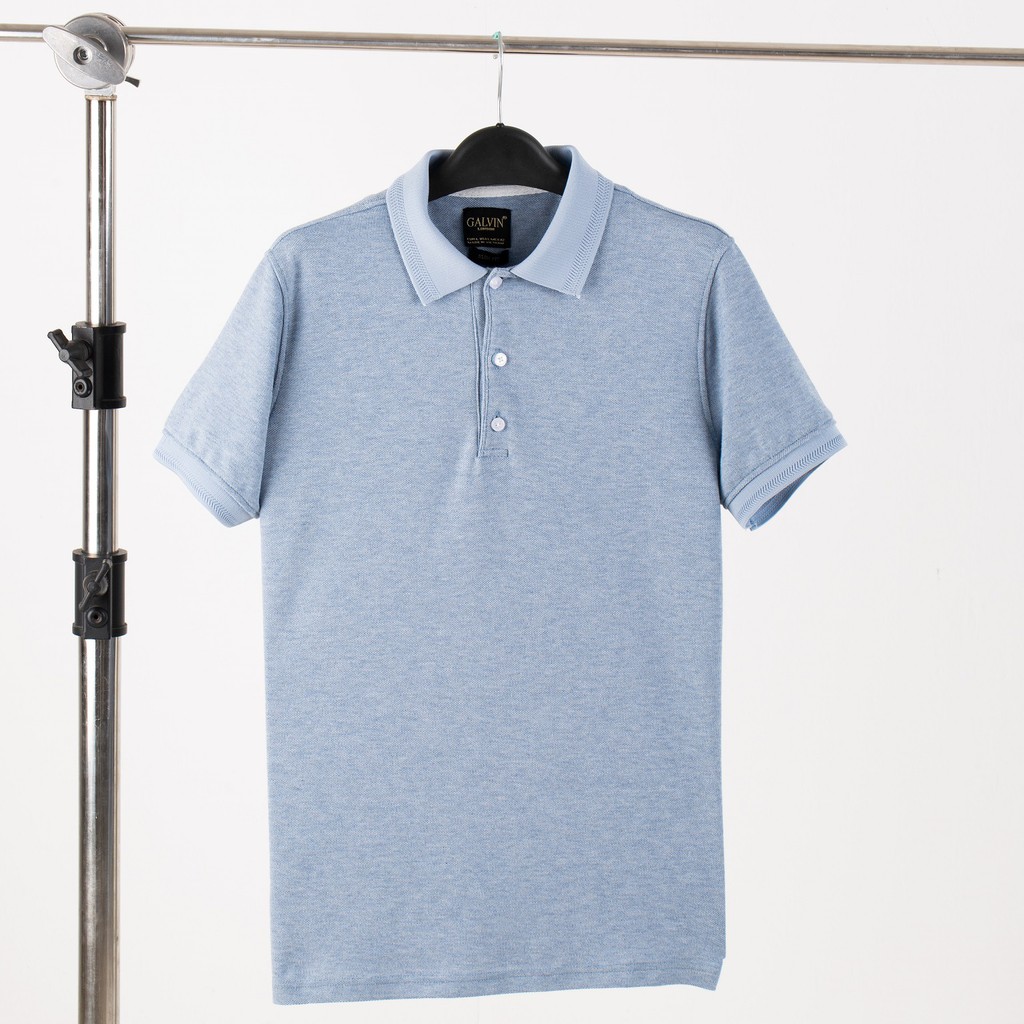 Galvin - Áo thun polo nam có cổ bộ nhiều màu chất cotton co giãn PLGV47