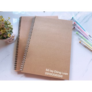 SỔ TAY LÒ XO A4 GIẤY KRAFT ( 200 Trang 70 gsm)