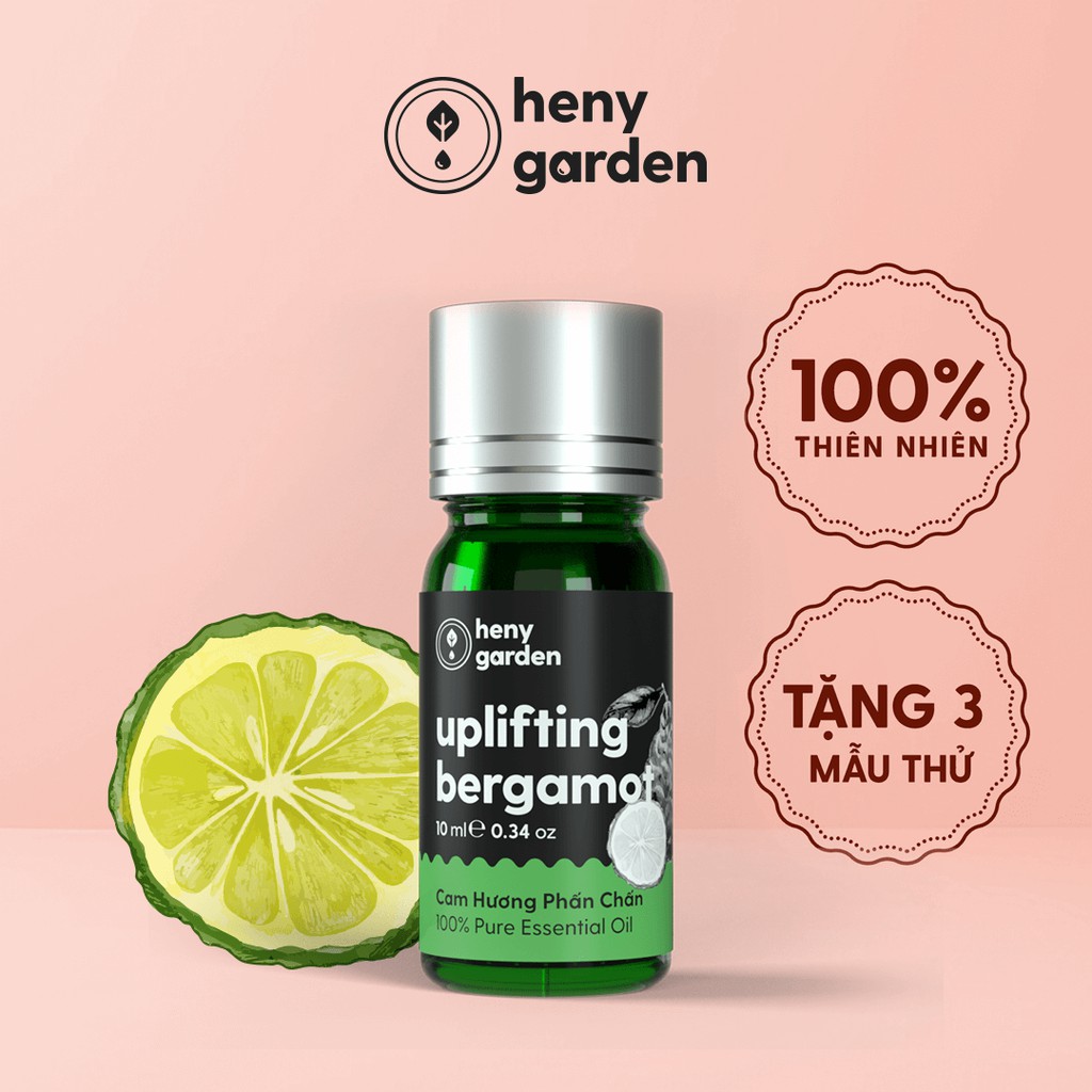 Tinh Dầu Cam Bergamot (Chua Thanh) Organic Thiên Nhiên Nguyên Chất Đậm Đặc Xông Thơm Phòng, Làm Nến Thơm HENY GARDEN