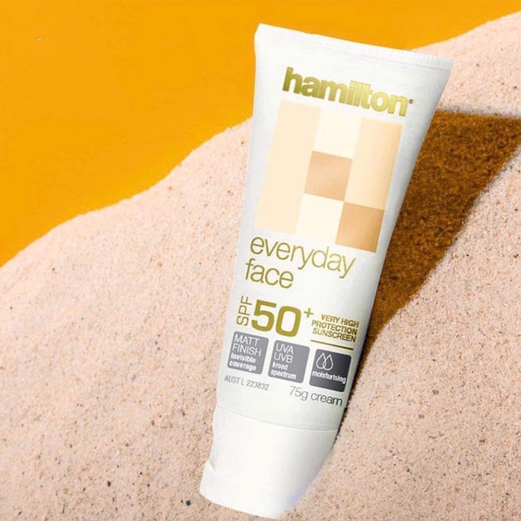 Kem Chống Nắng Hamilton EveryDay Face Cream SPF50+ 75g Nội Địa Úc