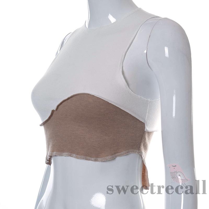 Áo Lửng Không Tay Phối Màu Gợi Cảm Cho Nữ | BigBuy360 - bigbuy360.vn