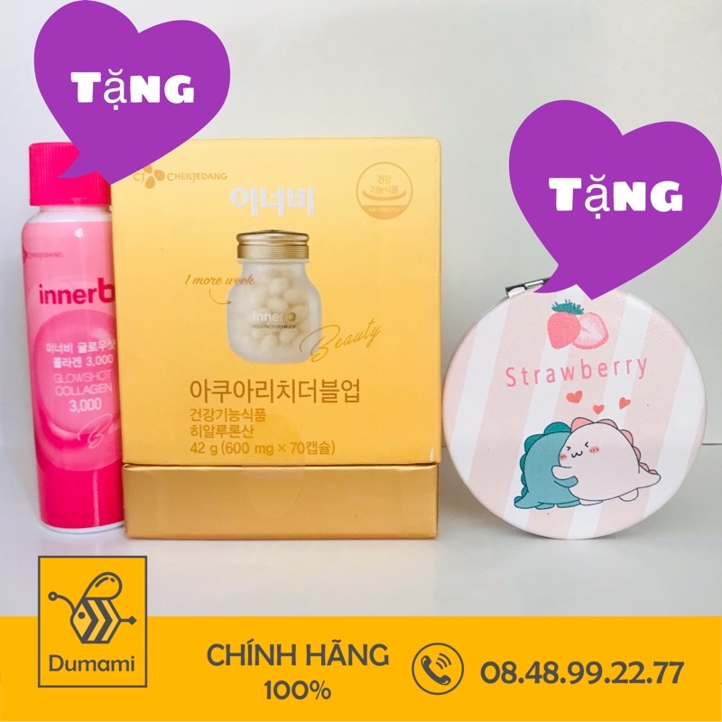 VIÊN UỐNG CẤP NƯỚC COLAGEN CJ INNERB AQUA RICH 70v. 1 LỌ CŨNG GIÁ SỈ | Thế Giới Skin Care