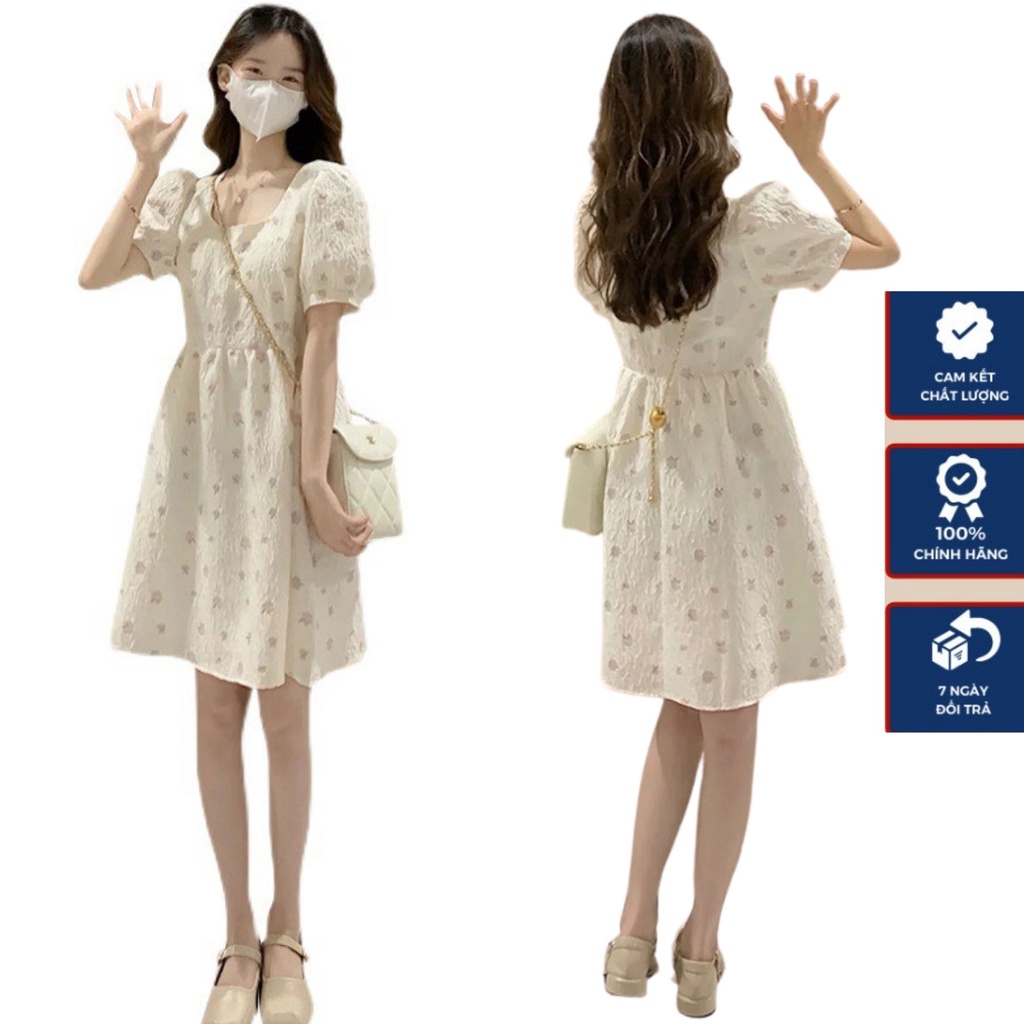 Váy Đầm BayByDoll Tay Phồng Dễ Thương Phù Hợp Đi Chơi Đi Dạo Phố Đi Dự Tiệc Đi Biển V3607