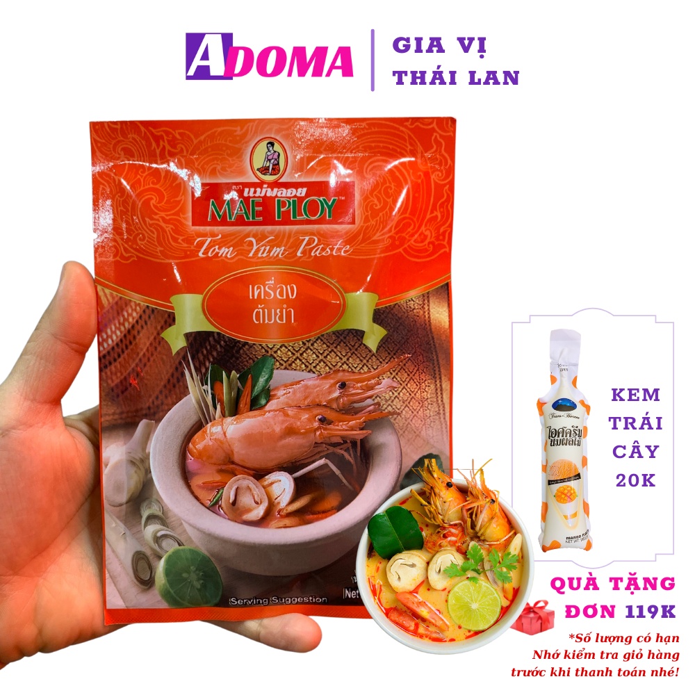 Gia vị Lẩu Thái Tom Yum Mae Ploy Thái Lan Gói 30gram