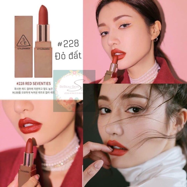 (Sẵn) Son thỏi 3ce matter lip color phiên bản đặc biệt