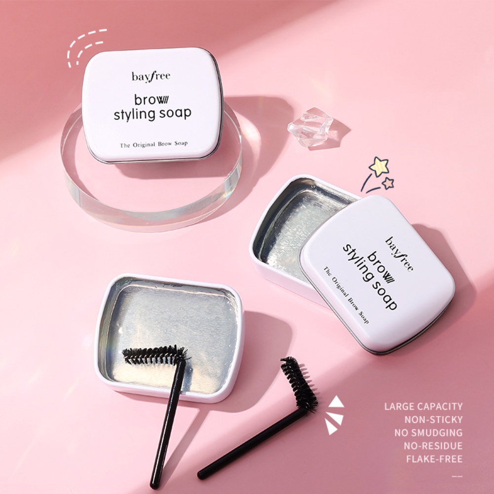 Còn Hàng Bayfree Trang Điểm Tạo Kiểu Lông Mày Xà Phòng Thiên Nhiên 3 Chiều Lông Mày Sáp Trong Suốt Giữ Chân Mày Xà Phòng Lông Mày Kem cá Tuyết