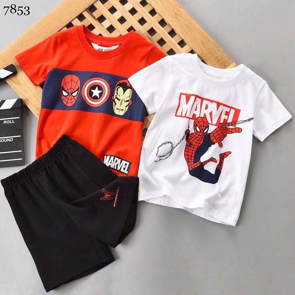 Set 3 chi tiết hhh.m bé trai gồm 2 áo 1 quần spiderman,caption hàng dư có sẵn kèm ảnh thật, video