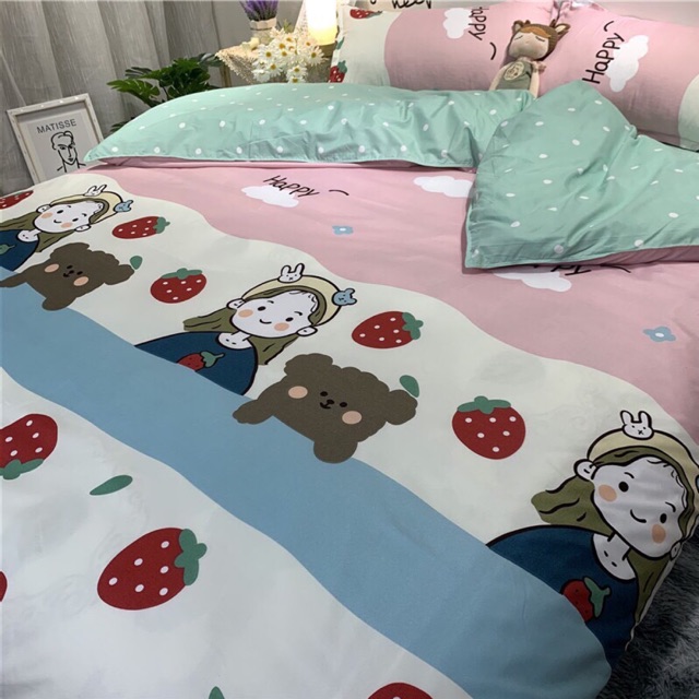 Set chăn ga poly cotton 4 món
