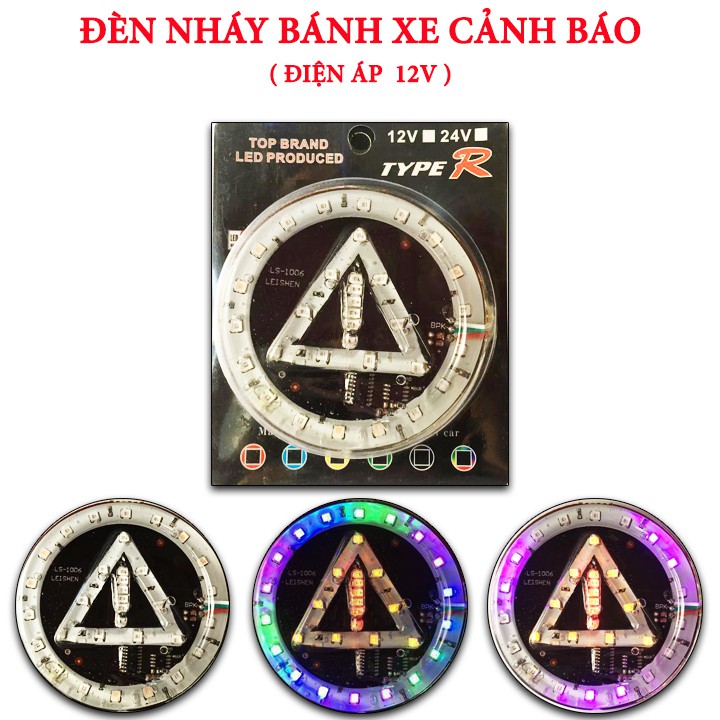 Đèn LED nháy chong chóng xoay có tam giác ở giữa