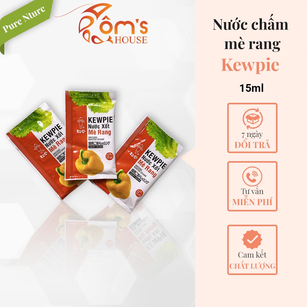 Nước chấm mè rang kewpie chính hãng (túi 15ml), nước sốt mè rang dùng để ăn kiêng, ăn kèm rong nho