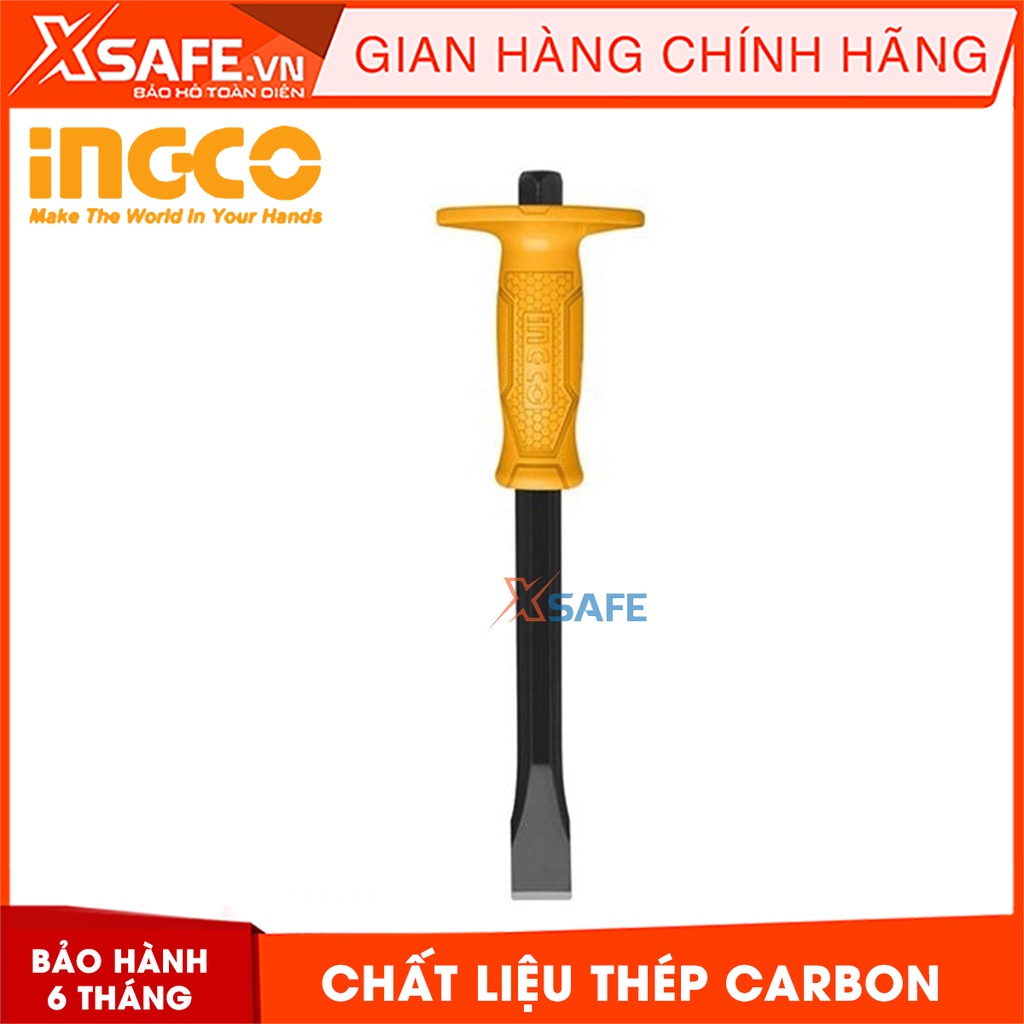 Đục sắt dẹp INGCO kích thước nhỏ gọn Đục bê tông dẹp phần đuôi, màu vàng hiện đại, chắc chắn, bền bỉ, chịu nhiệt