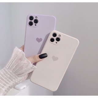 ỐP IPHONE - Ốp Cạnh Vuông Hình Trái Tim Dành Cho 7/8Plus, X/Xsmax, XR 11/11Pro/11Promax, 12/12Pro/Mini12Promax