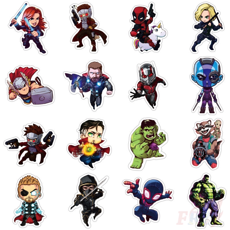 100Pcs/Set ❉ Marvel Superhero Giấy và decal dán tường A ❉ DIY Fashion Luggage Laptop Skateboard Doodle Decals Stickers