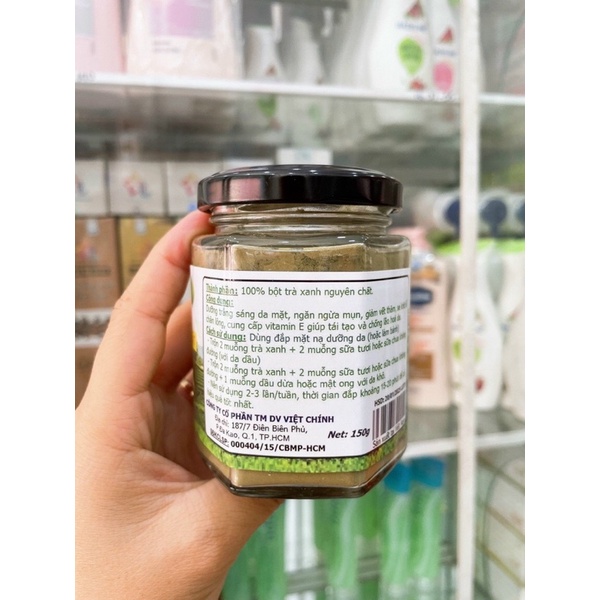 Bột đắp mặt nạ trà xanh nguyên chất hủ 150g