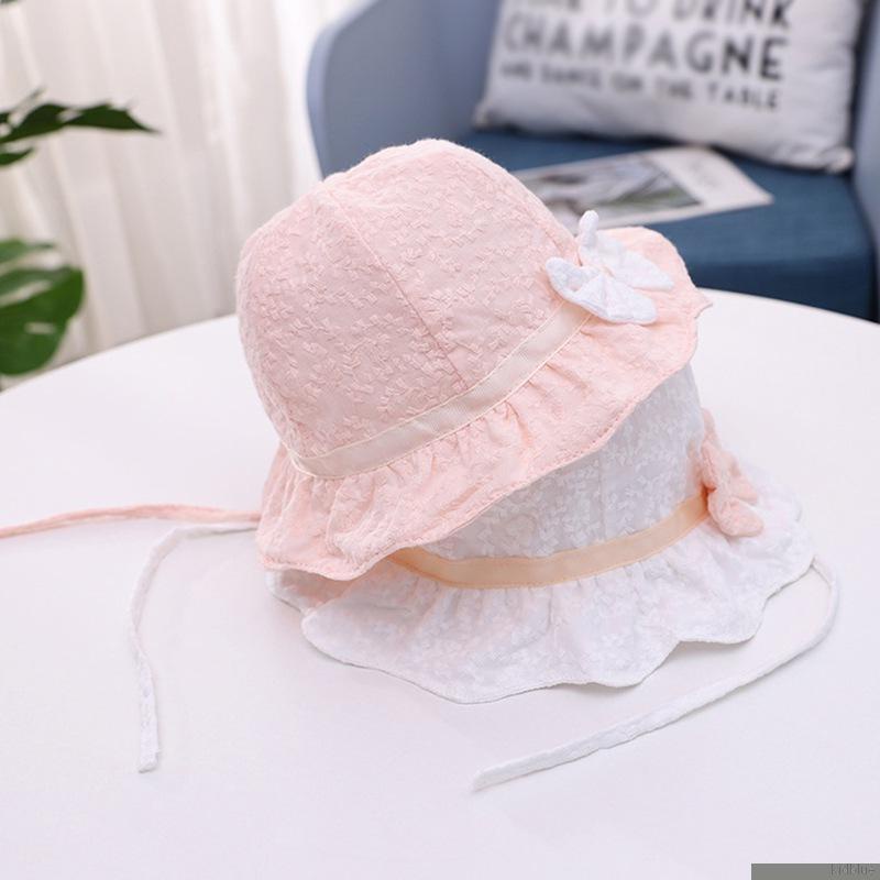 Mũ tai bèo đính nơ dễ thương cho bé gái