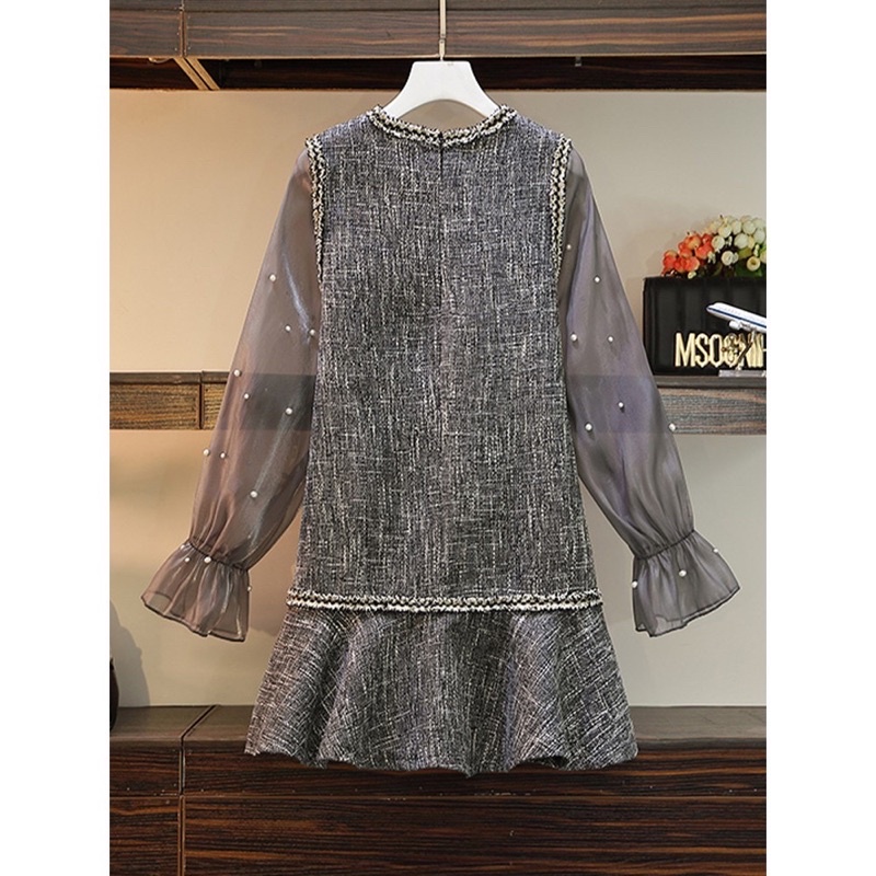 🌸Hàng Order🌸 Váy Bigsize Tay Voan Đính Cườm Đuôi Cá Trẻ Trung Nữ Tính🌸Hàng Quảng Châu | BigBuy360 - bigbuy360.vn