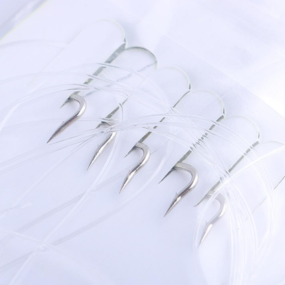 MUVAKO Set 5 Lưỡi Câu Cá Bằng Thép Carbon Phát Sáng