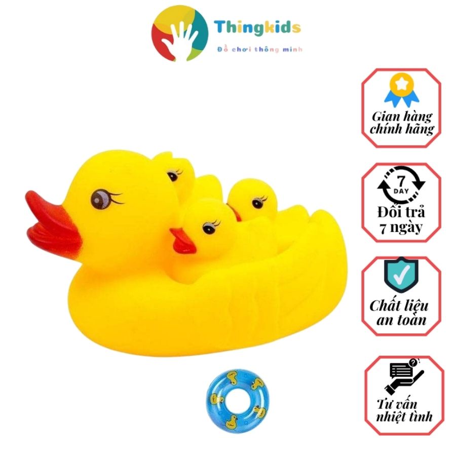 Set 6 con vịt thả bồn tắm bóp kêu chip chip vui nhộn - Thingkids