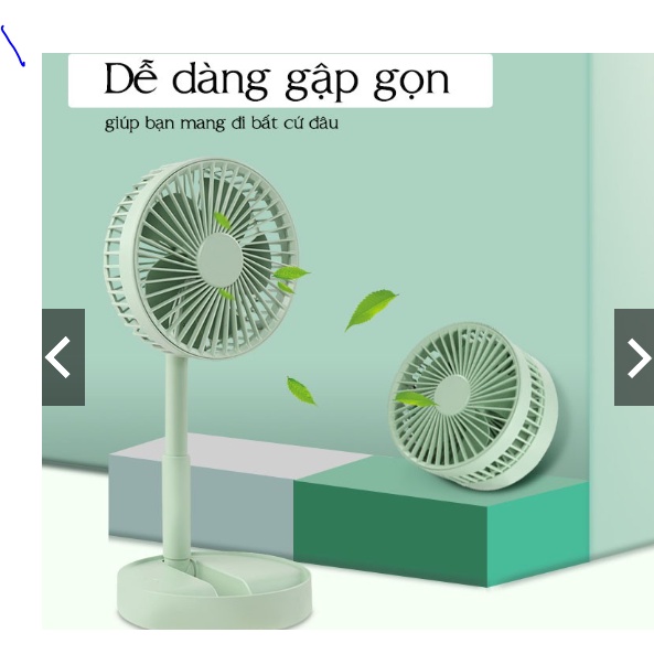 Quạt Tích Điện Mini Kèm GIÁ ĐỠ ĐIỆN THOẠI Để Bàn Cao Cấp