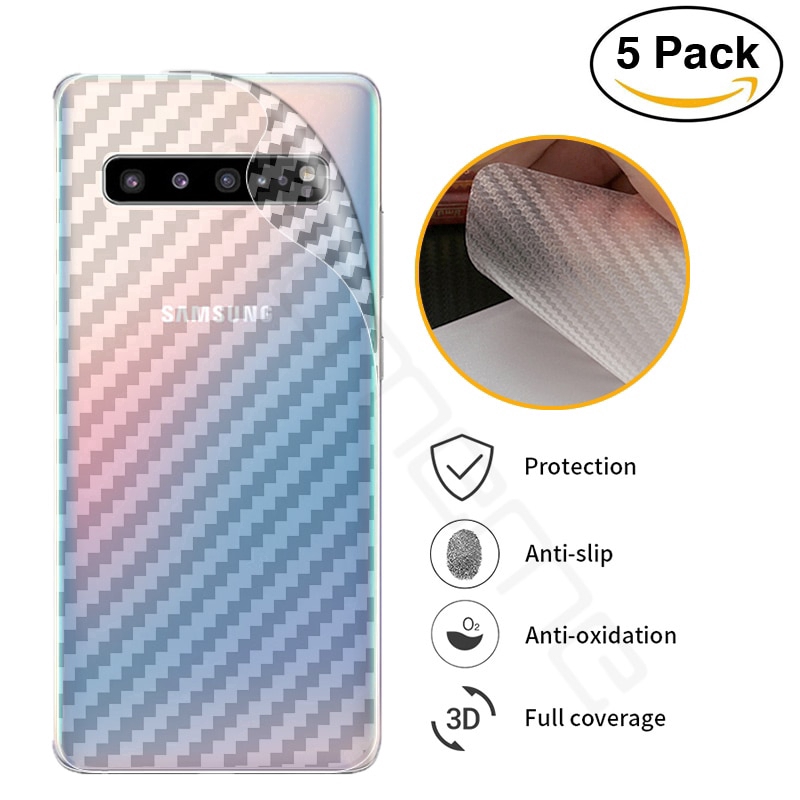 Miếng dán carbon bảo vệ mặt lưng cho điện thoại Samsung Galaxy ss S10 S9 S8 S7 S6 Edge Plus S10E Note 9 8