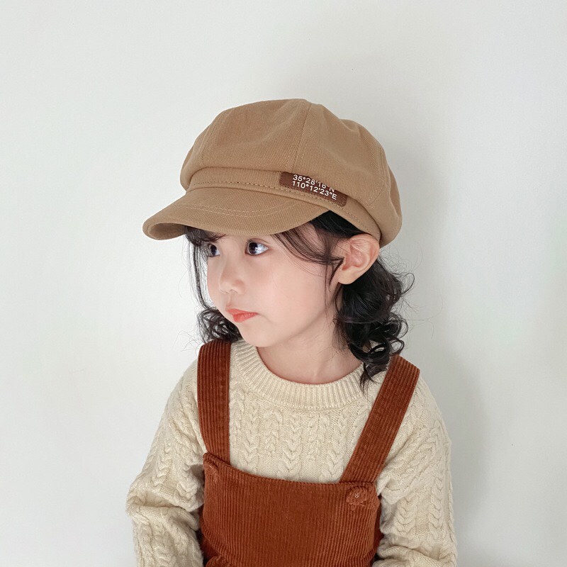 Mũ nồi bé trai bé gái - Mũ beret lưỡi trai chất vải siêu xinh phong cách Retro thu đông cho bé từ 3-13 tuổi ML05