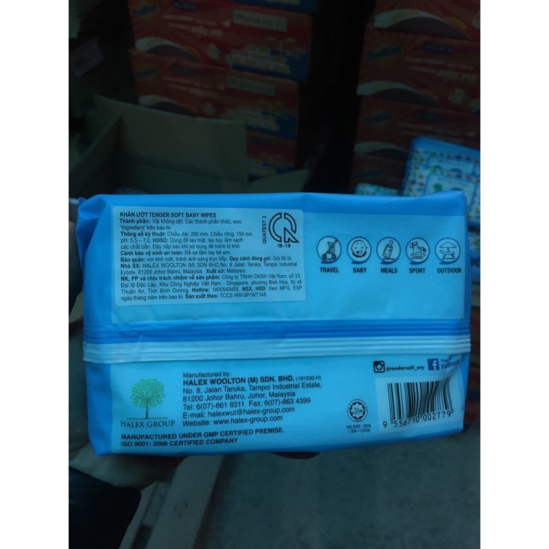 Khăn Ướt Trẻ Em Tender Soft. Hàng chính hãng DKSH Việt Nam.