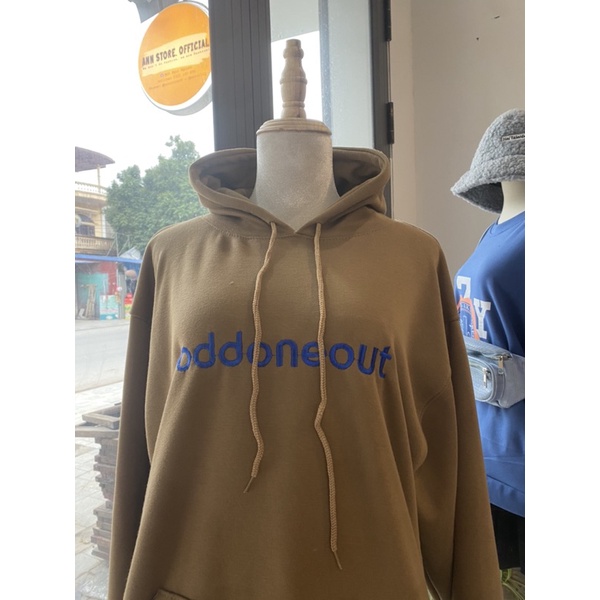 Áo khoác nỉ hoodie thêu chữ nâu tây taobao 2 lớp lót lông dày ấm (annstore_ảnh thật) | BigBuy360 - bigbuy360.vn