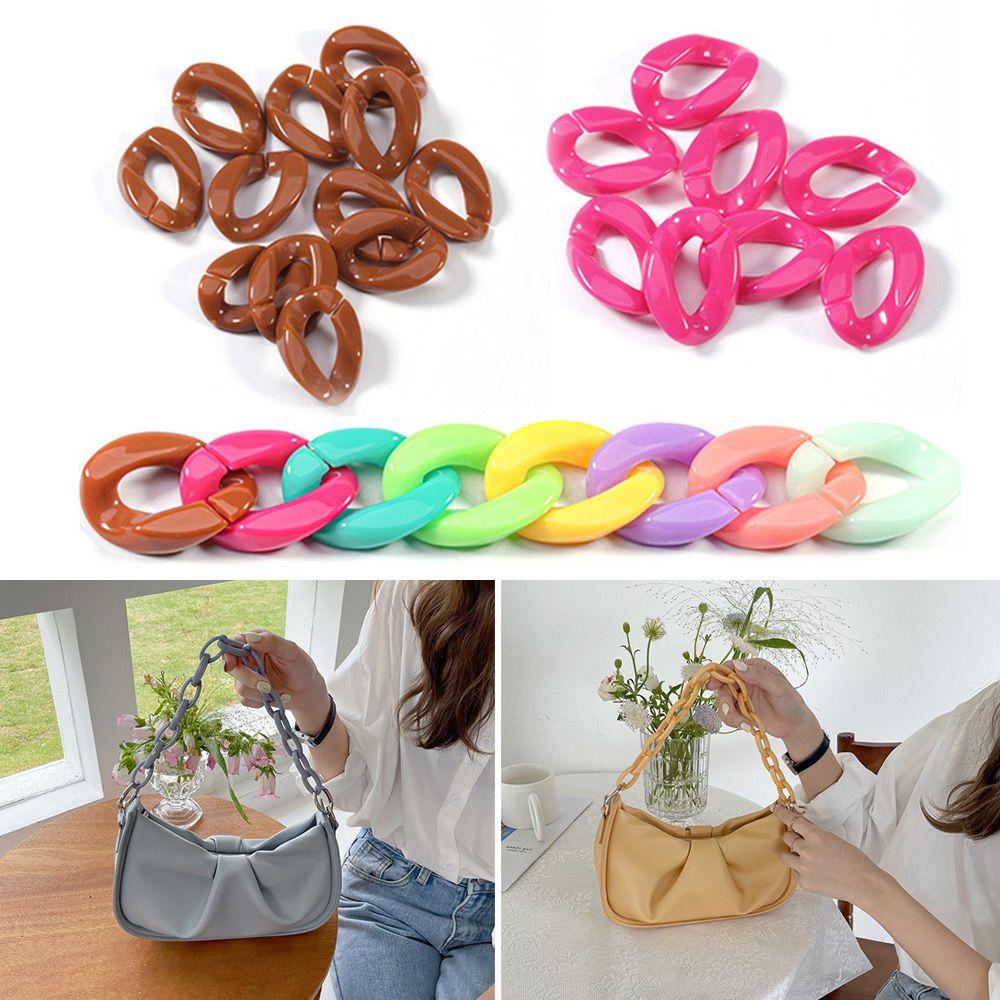 Set 50 Kẹp Tóc Dây Xích Acrylic Nhiều Màu MIHAN1