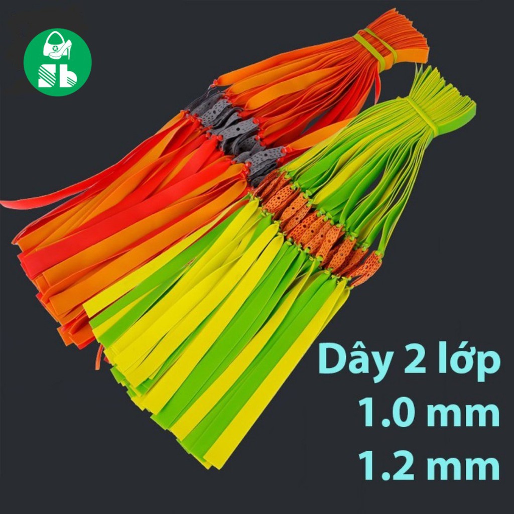 10 Dây Ná Cao Su - Dây Thun 2 Lớp dày 1mm 1,2mm 1,5mm loại xịn