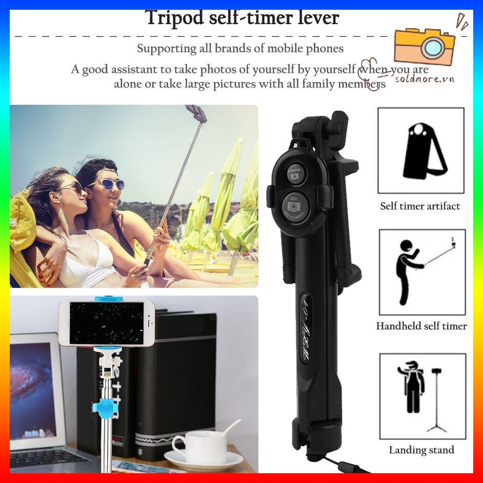 thép không gỉ Gậy Tự Sướng Selfie 3 Chân Đứng Tripod - - Cao Cấp Remote điều khiển từ xa - Giá rẻ nhất Cho Iphone android