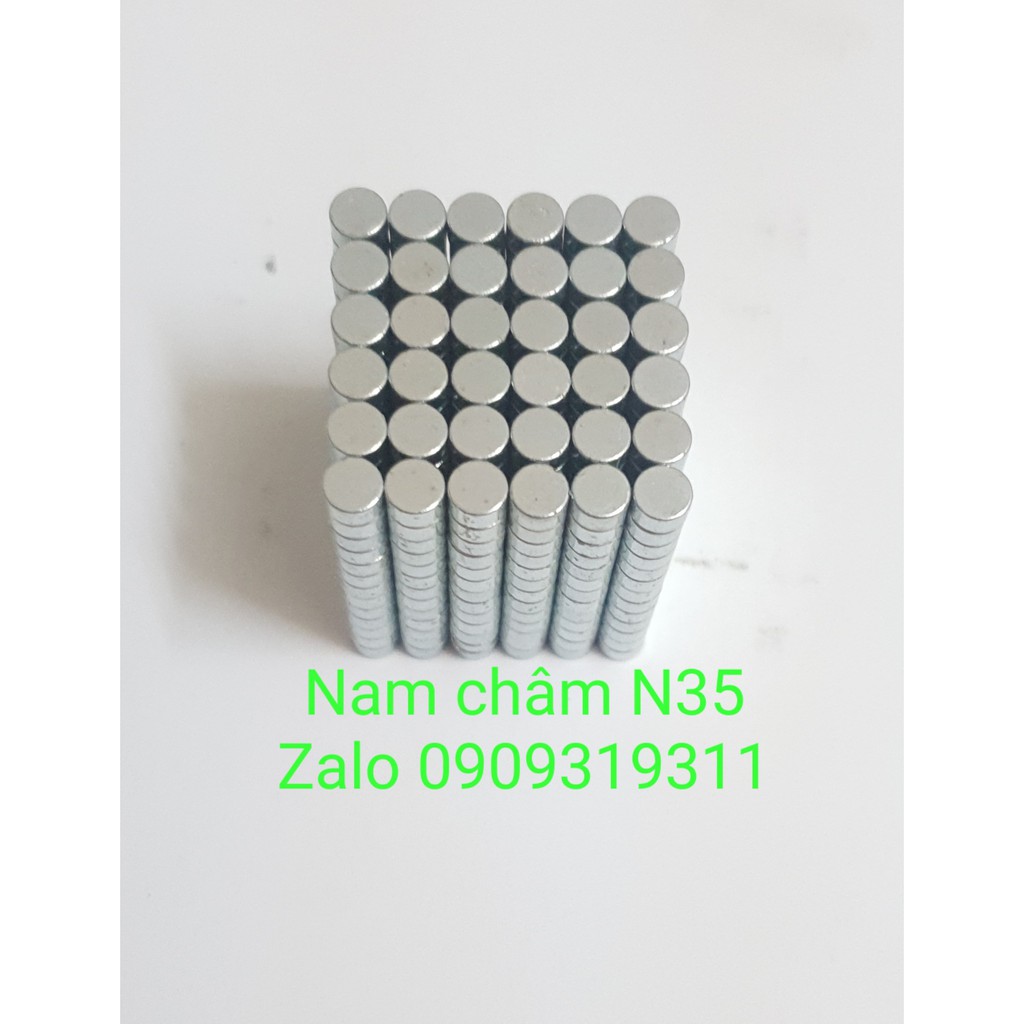 Nam châm N35 siêu mạnh 14x2 10viên