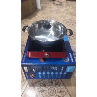 🦋Bếp Từ Đơn Mini Midea  MI-K1923B Tặng Kèm Nồi và  Midea  MI-K1917EF Chính Hãng Bh Toàn Quốc 12 T