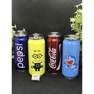 ( RẺ BẤT NGỜ) BÌNH GIỮ NHIỆT COCA PEPSI 500ml ( tặng kèm ống hút) TDG034B105
