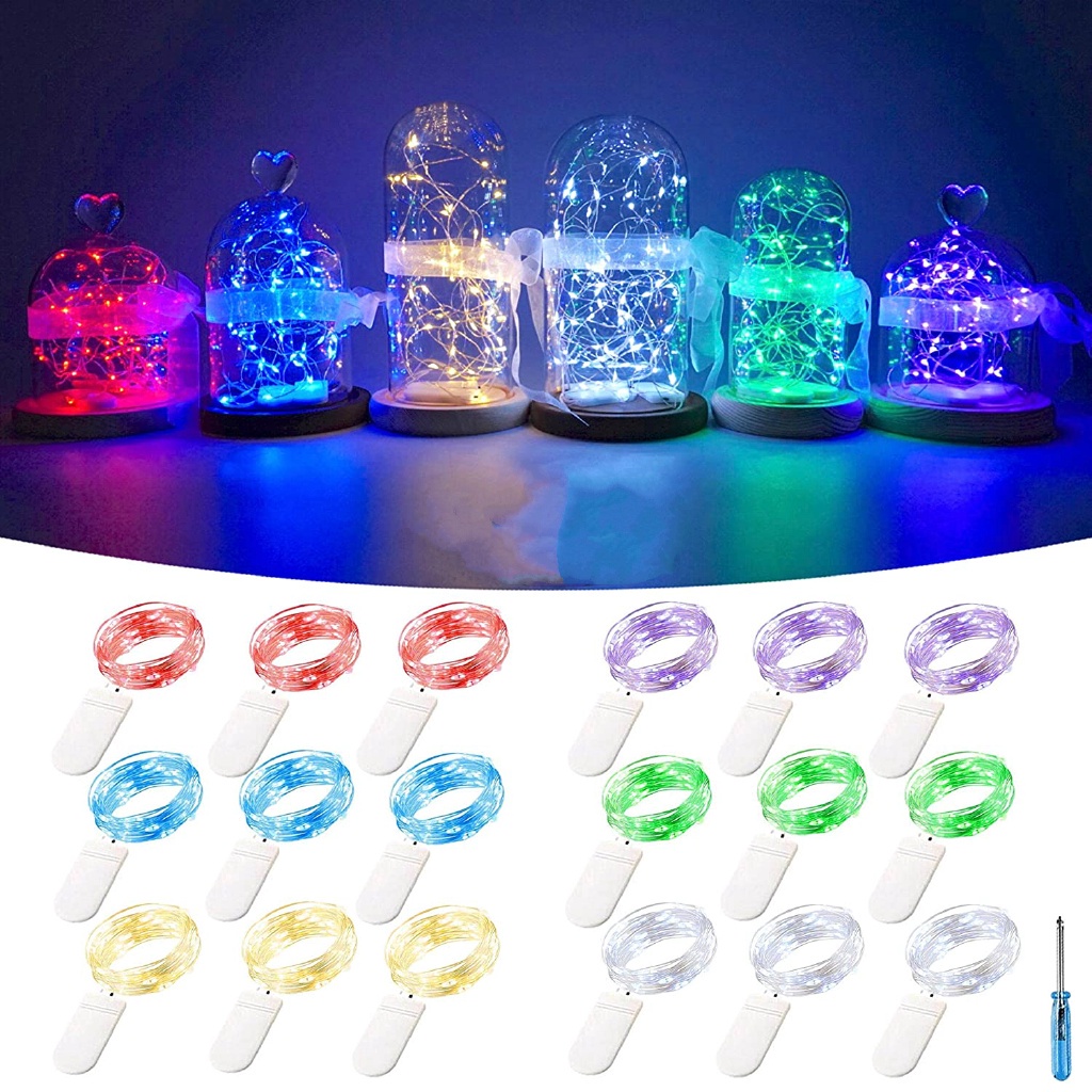 Dây Đèn LED 1M / 2M / 3M / 5M Trang Trí Sân Vườn Màu Sắc