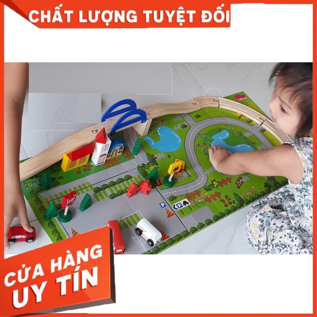 Mô hình Đồ chơi Đoàn Tàu Lượn-Thành Phố bằng gỗ