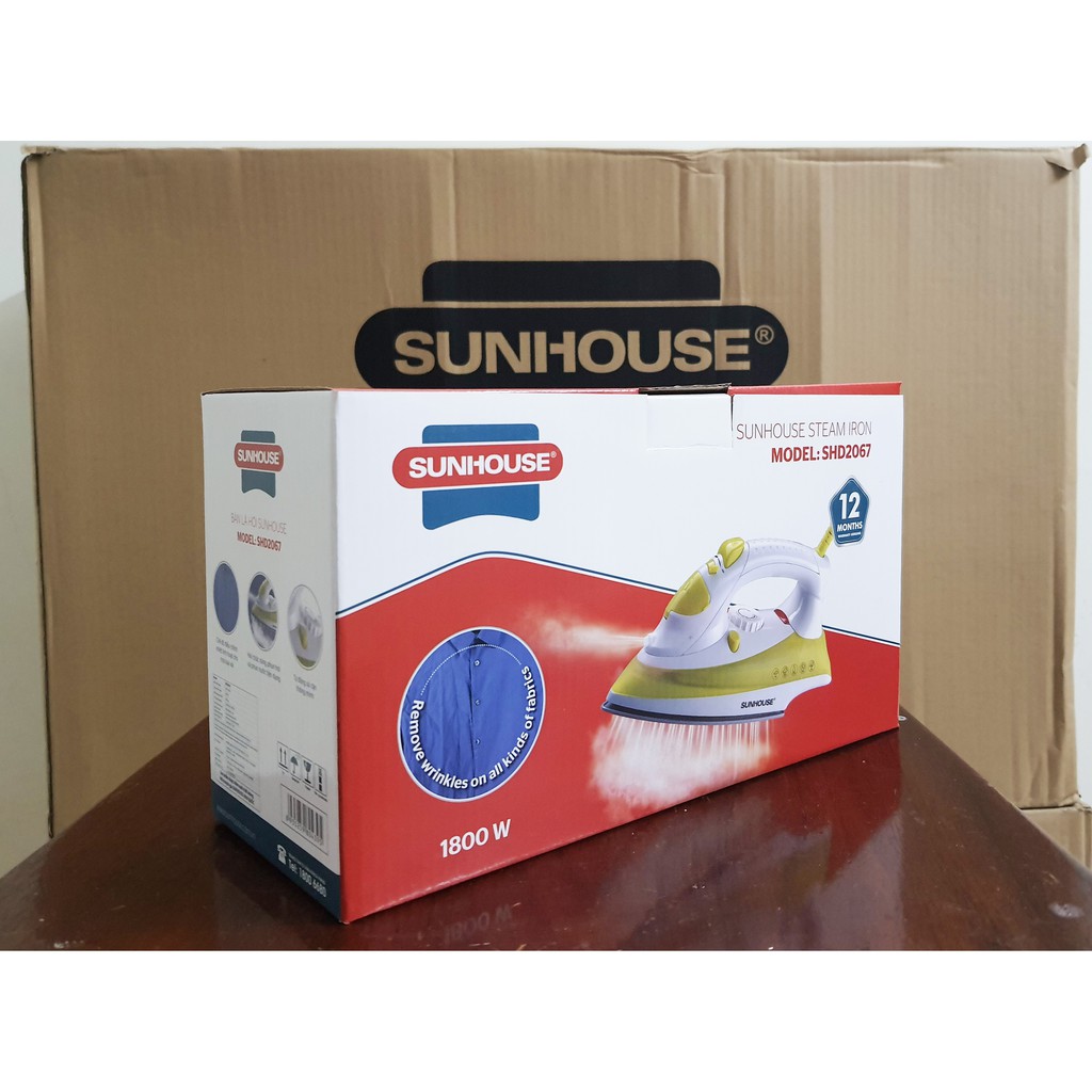 Bàn ủi hơi nước Sunhouse SHD2067 1800W, bàn là hơi nước cầm tay mini cao cấp Bảo hành chính hãng