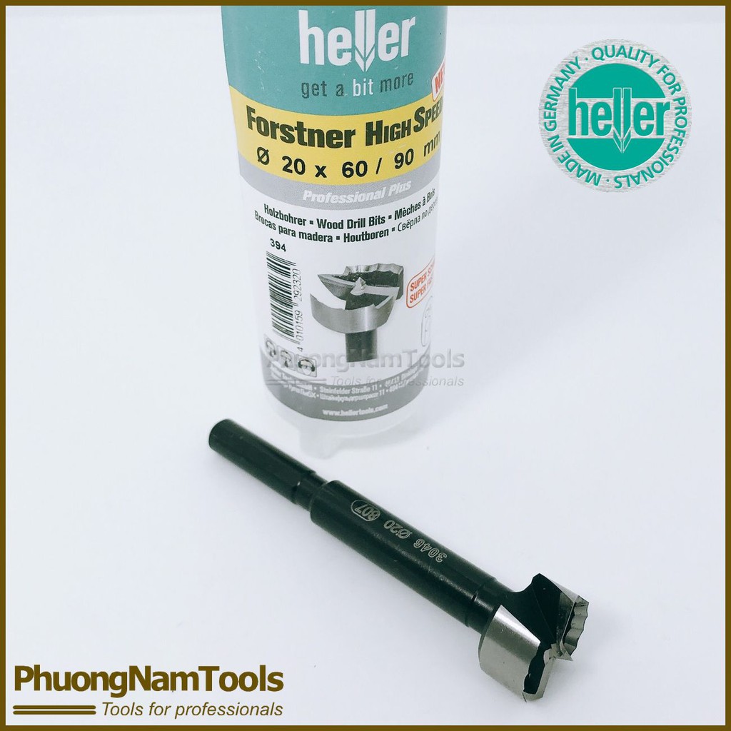 Mũi khoan gỗ 24x60/90 kiểu Forstner tốc độ cao – Heller - Made in Germany