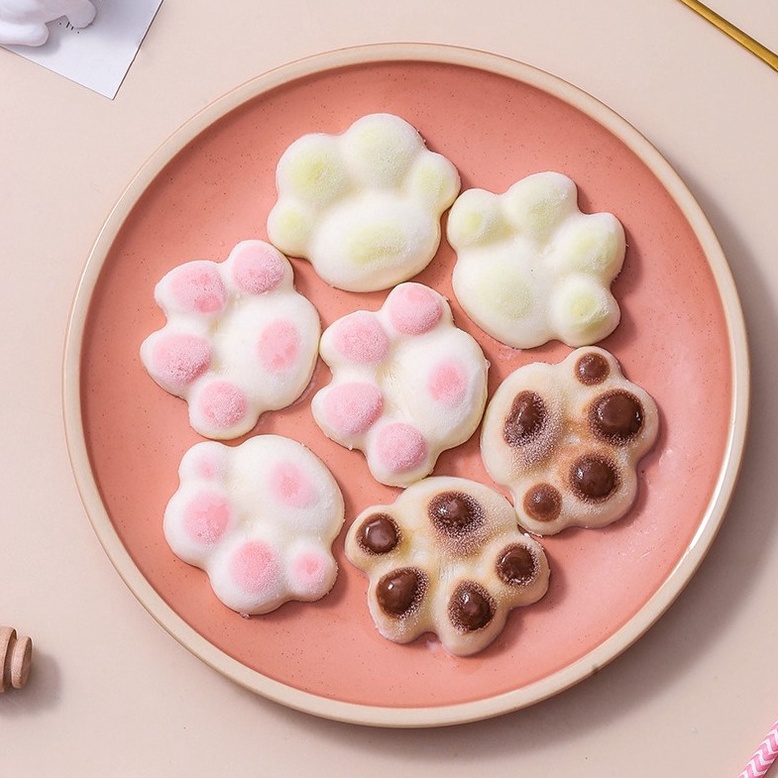 Khuôn Silicon Có Nắp Đậy Làm Thạch, Pudding, Kem, Đá Hình Bàn Chân